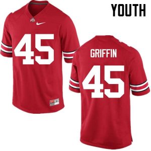 Youth Ohio State Buckeyes #45 Archie Griffin Red Nike NCAA College Football Jersey Stability PNR2444YM
